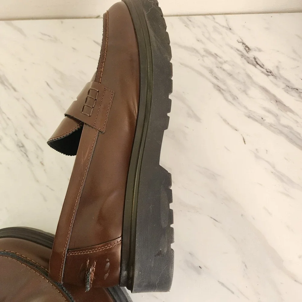 Karl Lagerfeld Brown Loafers Men's Size 10.5 Chunky S2‎